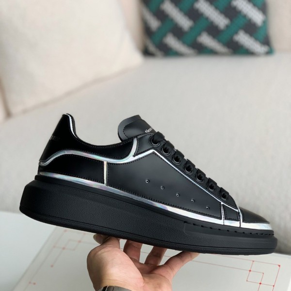 Alexander McQueen MQ golden cowhide tail Air cushion bottom Sneakers