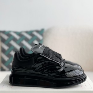 「#2064」Alexander McQueen MQ golden cowhide tail Air cushion bottom Sneakers