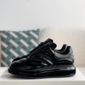 「#2064」Alexander McQueen MQ golden cowhide tail Air cushion bottom Sneakers