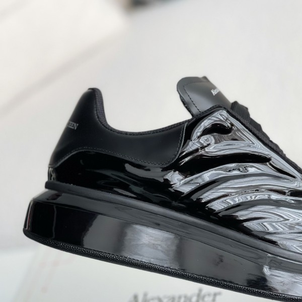 Alexander McQueen MQ golden cowhide tail Air cushion bottom Sneakers