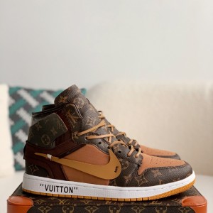 「#2073」LOUIS VUITTON × NIKE AIR FORCE 1 Sneaker High-tops