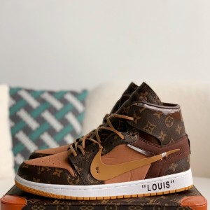 「#2073」LOUIS VUITTON × NIKE AIR FORCE 1 Sneaker High-tops