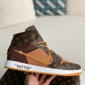 「#2073」LOUIS VUITTON × NIKE AIR FORCE 1 Sneaker High-tops