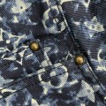 「#2089」Louis Vuitton Classic Logo printed all over patchwork denim jacket