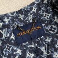 「#2089」Louis Vuitton Classic Logo printed all over patchwork denim jacket
