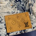 「#2058」Louis Vuitton Classic Logo printed all over patchwork denim jacket