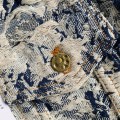 「#2058」Louis Vuitton Classic Logo printed all over patchwork denim jacket