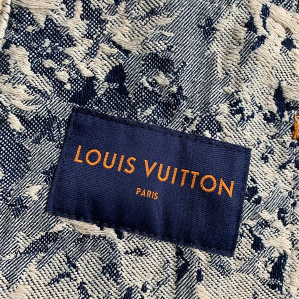 Louis Vuitton Classic Logo printed all over patchwork denim jacket