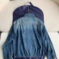 「#2056」Louis Vuitton Classic Logo printed all over patchwork denim jacket
