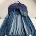 「#2056」Louis Vuitton Classic Logo printed all over patchwork denim jacket