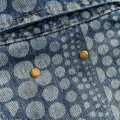 「#2056」Louis Vuitton Classic Logo printed all over patchwork denim jacket