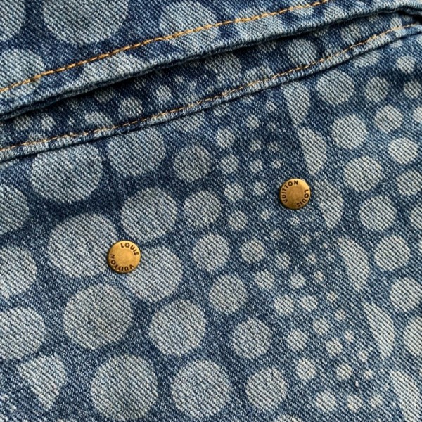 Louis Vuitton Classic Logo printed all over patchwork denim jacket