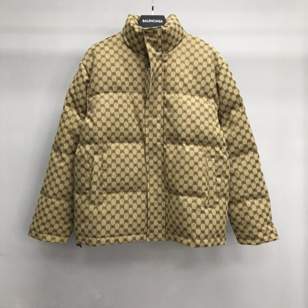 「#2138」Balenciaga all-over printed double B down jacket