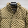 「#2138」Balenciaga all-over printed double B down jacket