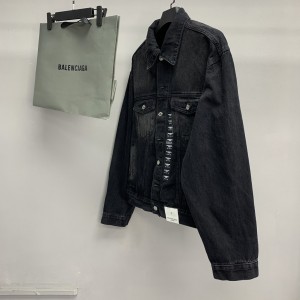 「#2150」Balenciaga offset printed denim jacket