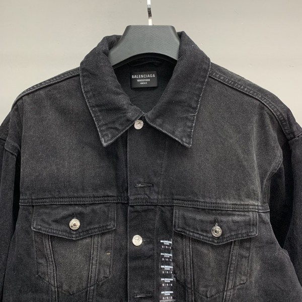 Balenciaga offset printed denim jacket