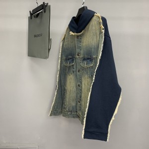 「#2152」Balenciaga patchwork denim jacket