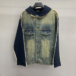 「#2152」Balenciaga patchwork denim jacket