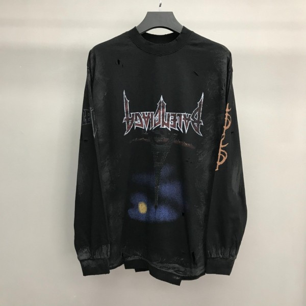 「#2221」Balenciaga Reflection Tower Long Sleeve T-Shirt