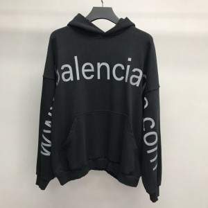 「#2225」Balenciaga lettered hooded sweatshirt