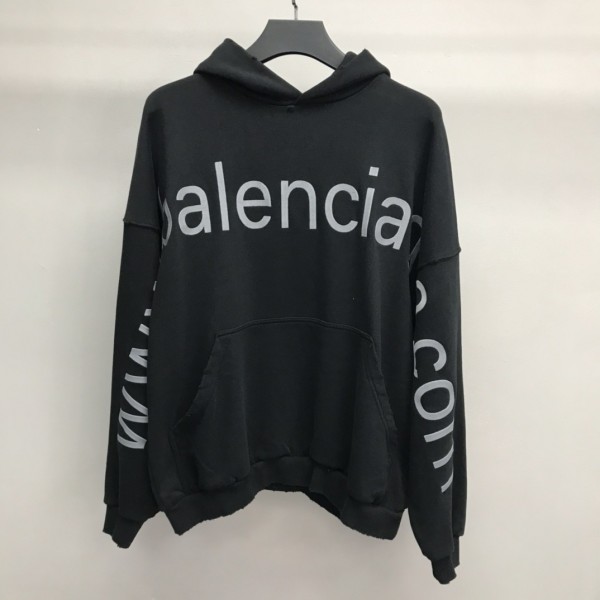 「#2225」Balenciaga lettered hooded sweatshirt