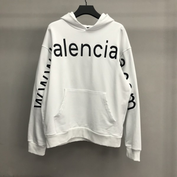 「#2226」Balenciaga lettered hooded sweatshirt