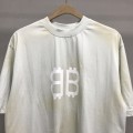 「#2228」Balenciaga BB Industrial Cement Painted T-Shirt