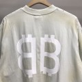 「#2228」Balenciaga BB Industrial Cement Painted T-Shirt