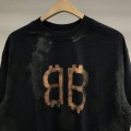 「#2229」Balenciaga BB Industrial Cement Painted T-Shirt