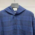 「#2283」Balenciaga plaid shirt hooded jacket