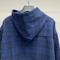 「#2283」Balenciaga plaid shirt hooded jacket