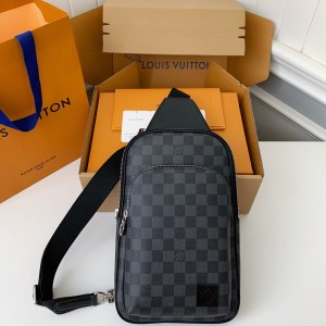 「#2328」Louis Vuitton damier graphite Men's Shoulder Bags M45302, Top Quality Size: 20X31X7cm