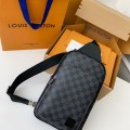 「#2328」Louis Vuitton damier graphite Men's Shoulder Bags M45302, Top Quality Size: 20X31X7cm