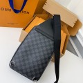 「#2328」Louis Vuitton damier graphite Men's Shoulder Bags M45302, Top Quality Size: 20X31X7cm