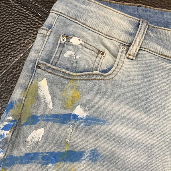Amiri slim fit petite straight jeans