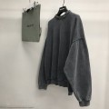 「#2449」Balenciaga neckline hardware perforated hoodie