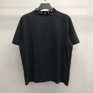 「#2450」Balenciaga neckline hardware perforated T-shirt