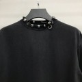 「#2450」Balenciaga neckline hardware perforated T-shirt