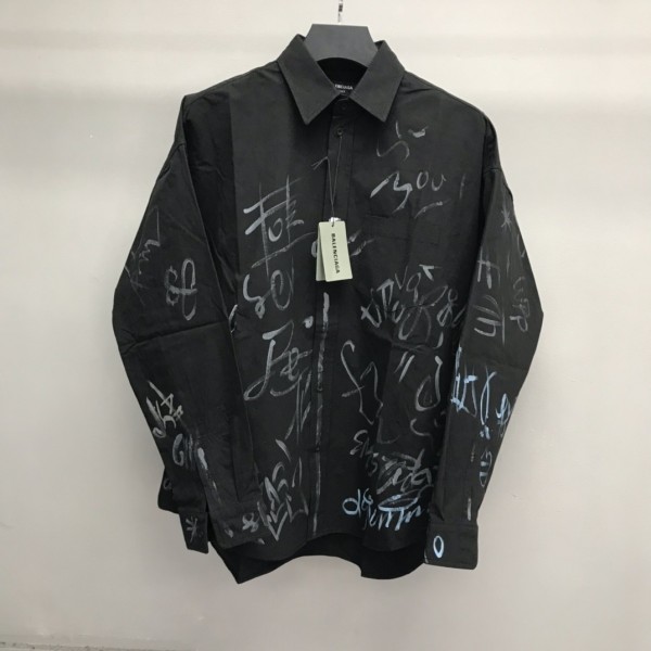 「#2456」Balenciaga BLCG graffiti long-sleeved shirt