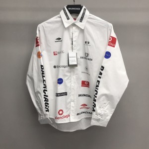 「#2457」Balenciaga LOGO LOGO racing style long sleeve shirt
