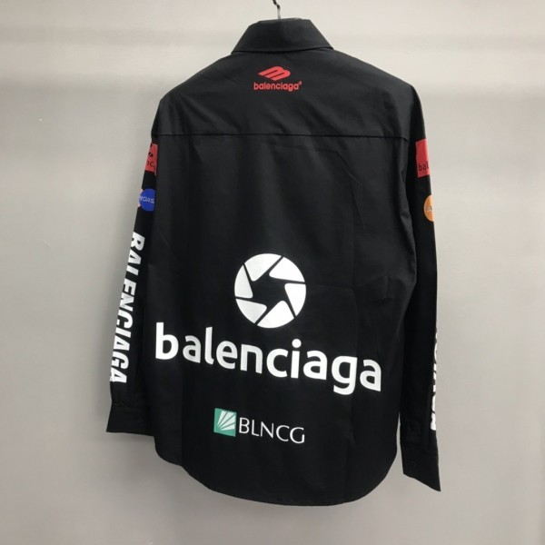 Balenciaga LOGO LOGO racing style long sleeve shirt