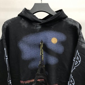 「#2467」Balenciaga Paris tower mud dyed hoodie
