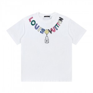 「#2581」Louis Vuitton Logo lettering T-shirt with 23SS neckline