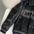 「#2603」Louis Vuitton FW23 lettered beaded embroidered leather jacket