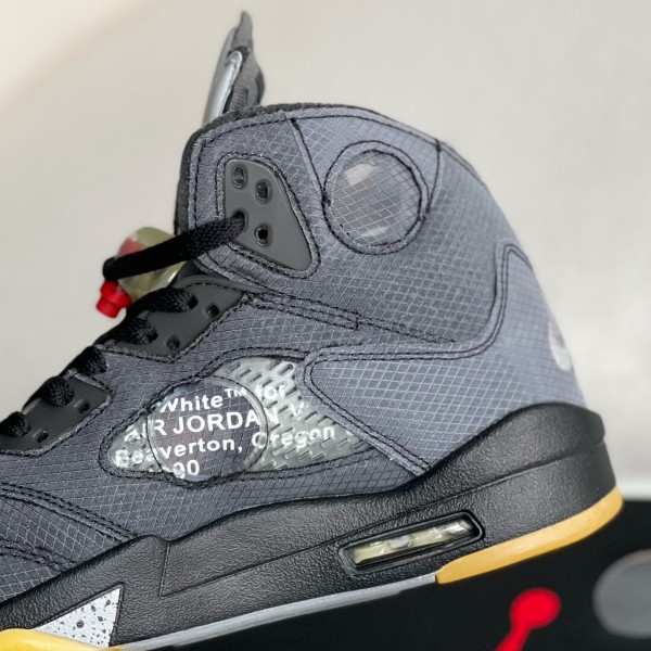 OFF_WHITExJordan Air Jordan 5 Retro SP High-top basketball shoes