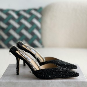 「#2664」Jimmy ChooSaeda 100 Lady Crystal Chain Heels JC