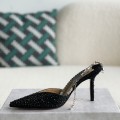 「#2664」Jimmy ChooSaeda 100 Lady Crystal Chain Heels JC