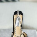 「#2664」Jimmy ChooSaeda 100 Lady Crystal Chain Heels JC