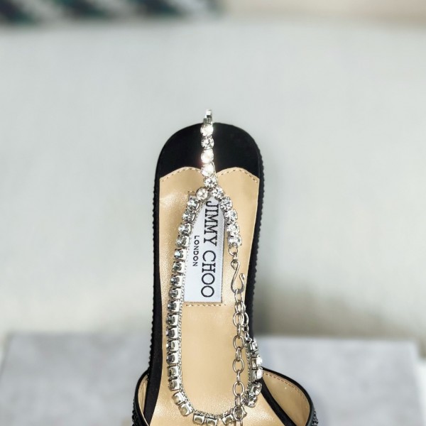 Jimmy ChooSaeda 100 Lady Crystal Chain Heels JC