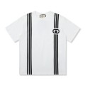 「#2685」Gucci  23SS double G vertical stripe foam printed t-shirt